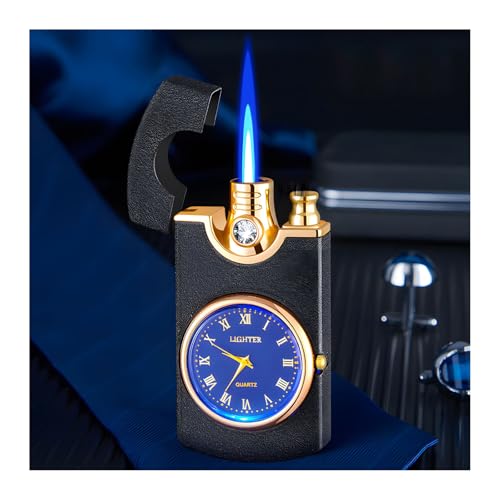 Encendedor antorcha resistente al viento con reloj