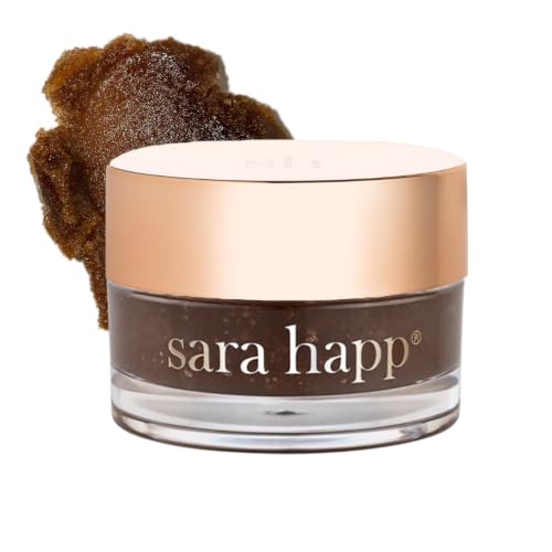 Image of Sara Happ The Lip Scrub: Brown Sugar Scrub for Dry Lips - Gently Exfoliate, Polish, and Revitalize Lips with Vitamin E and Jojoba & Grape Oils,Vegan, 0.5 oz.