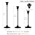 Metal Candle Holders for Candlesticks Taper Candlestick Holders Set Vintage Decorative Centerpiece Candelabra Tall Candle Stands (Matt Black, 2 Sets (6 pcs))