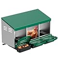 ZUCIRE Chicken Nesting Boxes, 3 Compartments Roll Away Egg Laying Nest Box for Hens, Galvanized Steel Nesting Boxes for Chickens with Rollout Egg Drawer, Protects Eggs for Chicken Coop