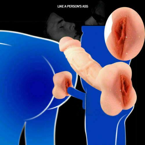 Flesh Male Pẹnịs Extender Extension Sleeve PôCkët Pûšsý with Lifelike Vạgịnạ Hollow P-énǐs Wêarable Hârněss Štráp-õn Realịstịc Ðịldo Ạdult Tọy for Sẹx Womẹn