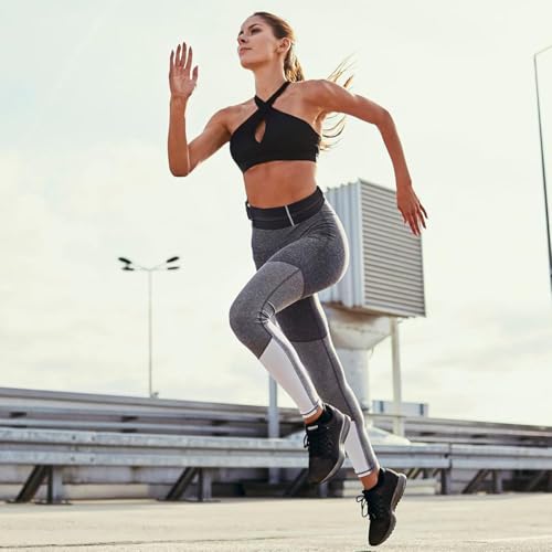 Image of Running Belt with Waterproof Adjustable Elastic Strap, Sweatproof waistpacks with Large Capacity, Perfect for Running and Outdoor Activities, Black, One Size, Sports (Running Belt Grey)
