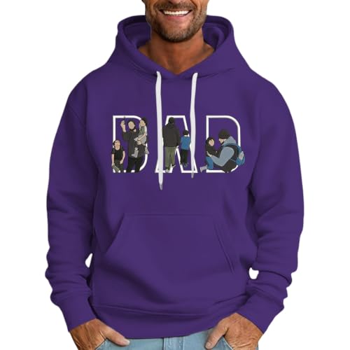 Sudadera de hombre oversize morada ideal para entrenar en el gimnasio y paseos