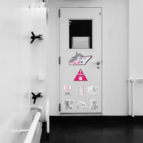 Imanes decorativos de animales de toalla para puerta, 8 piezas miniatura 5