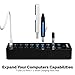 SABRENT 10-Port USB 3.0 Hub, Individual Power Switches and LEDs, 3 Smart Charging Ports, 60W Power Adapter, for PC, Mac, Xbox, PS5, Laptop, Desktop, USB Devices (HB-B7C3)