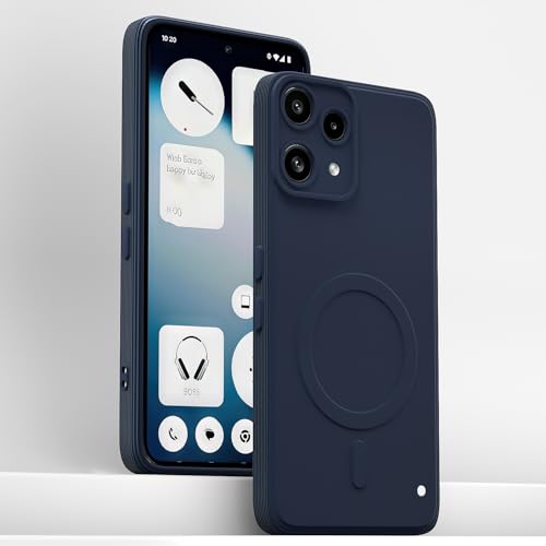 Image of Pikkme Back Cover for Nothing Phone 3a Lite 5G Soft Matte Silicone Mag-Safe Design (Mag-Safe Not Support) Camera Protection | Slim Fit Bumper Cover (Blue)