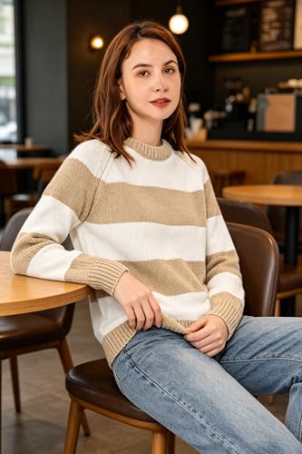 Image of Simple&Opulence Women's Chenille Sweater Crewneck Long Sleeve Pullover Ribbed Cuff Hem Round Neck Jumper Tops
