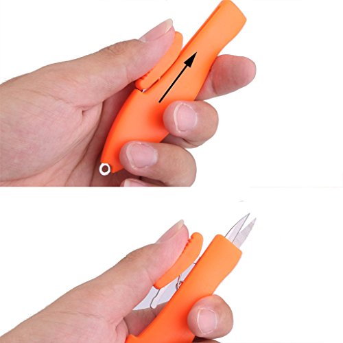 Inzopo 3Pcs Retractable Pocket Fishing Scissors Snips Braid Line Cutter For Fishing Hiking Camping - - #TOP3