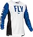 Fly Racing 2022 Adult Kinetic Wave Jersey (White/Blue, Medium)