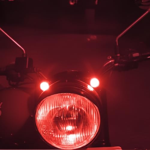 Image of Bike eyes Parking light White LED Compatible with Royal Enfield Classic, Standard, 500cc,BS4, BS6 Models 2015-2021 (RED)