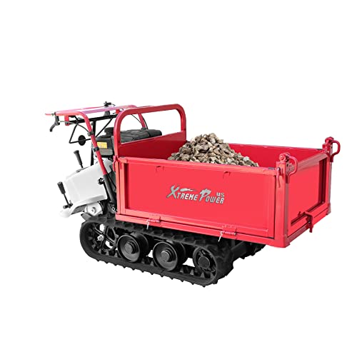 XtremepowerUS 61034 Track Wheel Barrow Gas 7hp 212cc 850lbs Max Load Utility Cart Utility Cart Motorized Wagon
