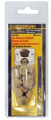 Eazypower 39434 0.38 in. Oak Mushroom Plug - 20 Pack20