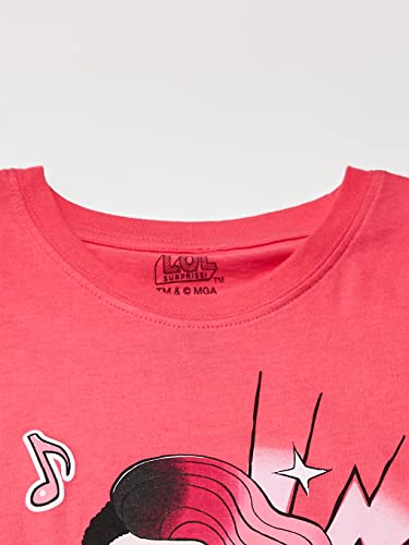 L.O.L. Surprise! girls Glee Club Rocker Short Sleeve T-shirt T Shirt, Hot Pink, Small US3