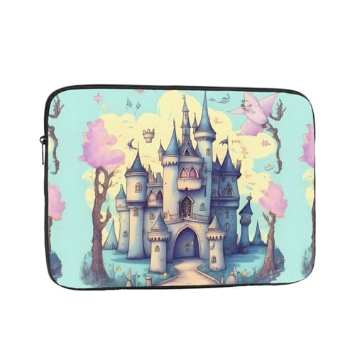 Fairytale Castle Laptop Sleeve Case 10 Inch Suitable for Notebook Computer Tablet Traveling Carrying Simple Case