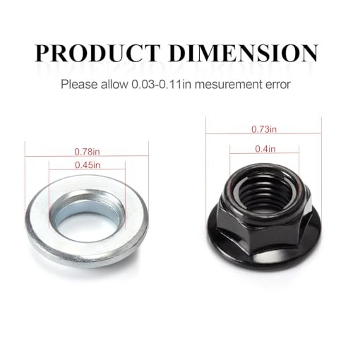 Image of Wheel Nut and Washer Kit for Yamaha Banshee 350 Warrior 350 Grizzly 350 Raptor 350 660R YFZ450 1995-2006