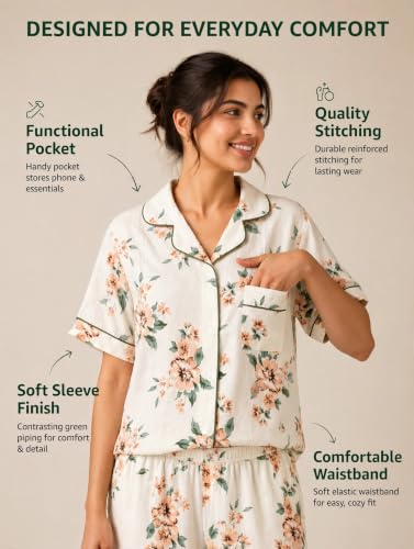 Image of MAU ANUBE Women's Cotton Korean 2pc Night Suit Set