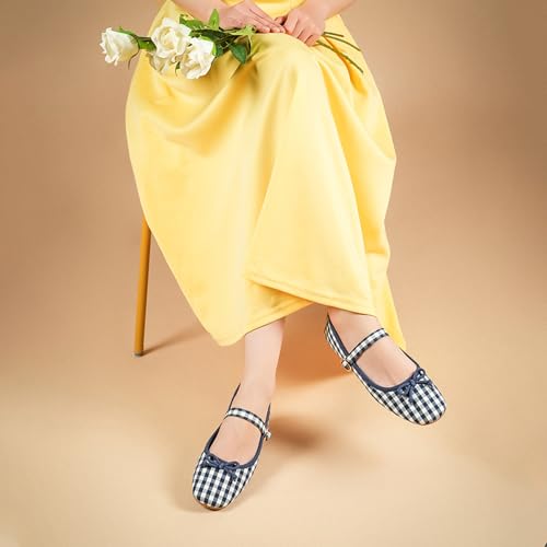 Image of Theater Dorothy Casual Ballet Flats for Women | Stylish Mary Jane Ballerina with Bow Detail | Lightweight Comfortable Footwear with Cushioned Insole