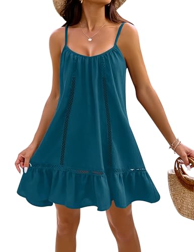 Image of Blooming Jelly Womens Bathing Suit Cover Up Swim Beach Dresses Cover Ups Spaghetti Straps Swimsuit Coverups 2026