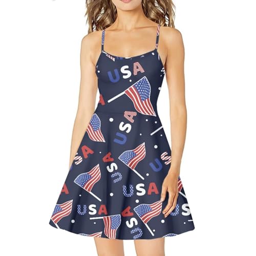 Image of Biyejit Women Casual Loose Dress Strap Long Summer Beach Swing Dress