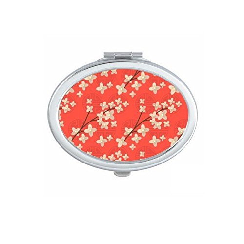 Miroir de poche sakura japonais ovale et compact pour retouches