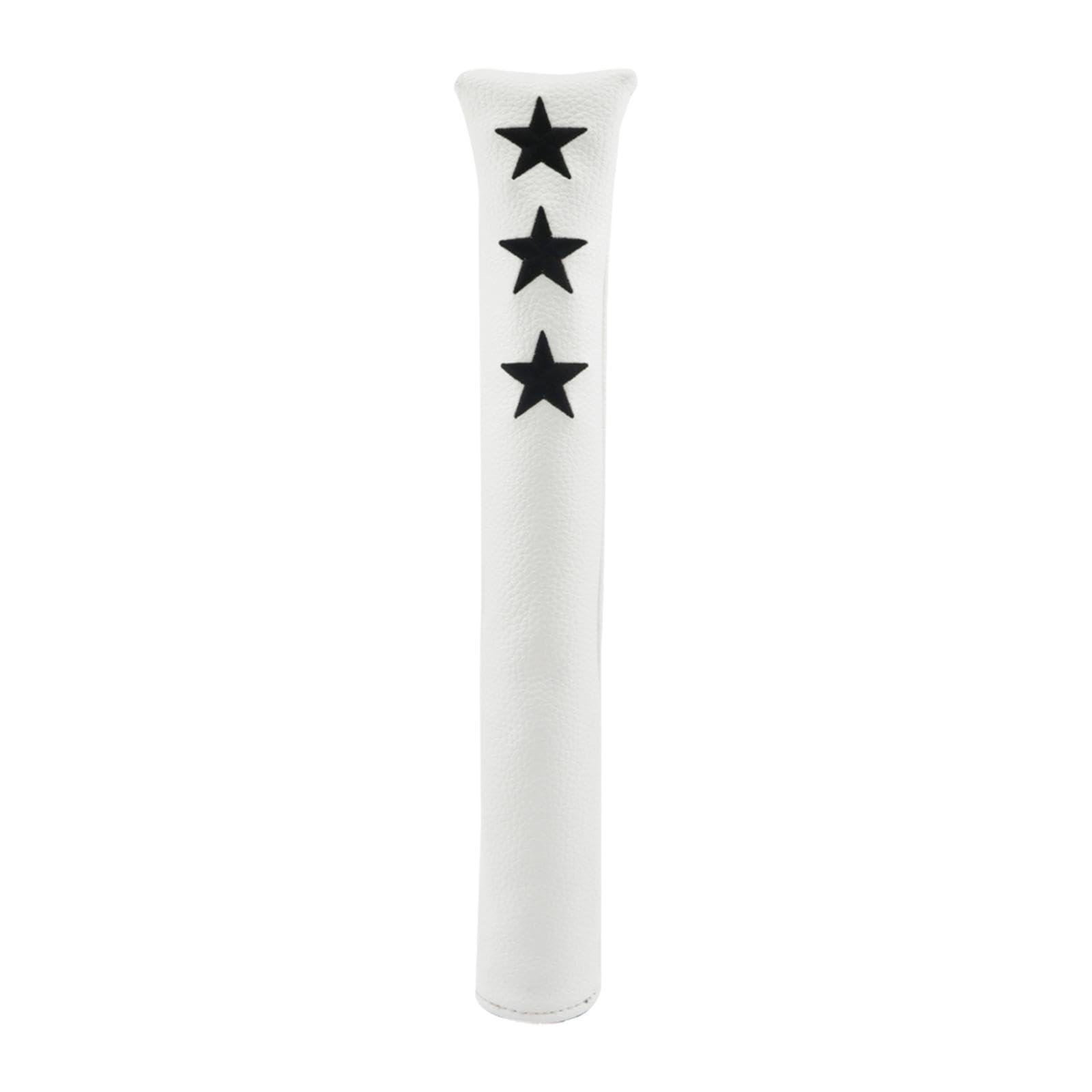 Baoblaze Golf Alignment Stick Cover Protective Case Golfer PU Leather Waterproof Supplies Club Cover Premium Golf Indicator Rod Holder, White
