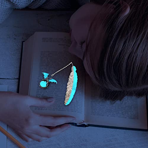 livros metal para mulheres | Marcador luminoso penas vintage - Pingente Pterossauro Páginas Natal Me