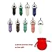 Surprising 9-Piece Crystal Hexagonal Healing Point Pendant Chakra Cut Gemstone Pendant