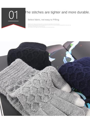 Guantes de pantalla táctil con forro térmico suave 7