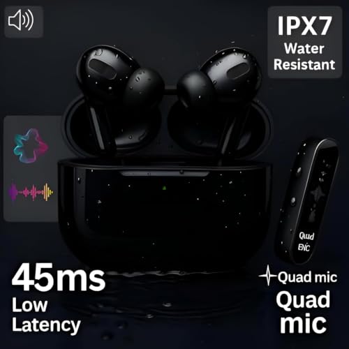 Image of VarniEnterprise TWS Bluetooth Earbuds with Calling, Low Latency Gaming, HD Sound, Type-C Fast Charging, Noise Reduction, Wireless Earphones
