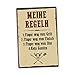Meine Regeln Grillen Schild lustige Geschenk Idee - 20x30cm aus stabiler Hartschaumplatte in 3mm Stärke - Bester Freund Kumpels Deko Grillen