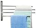 Swing Arm Towel Bar - Wall Mounted Stainless Steel Bathroom Towel Rack - Hanger Towel Holder Organizer - Perfect Towel Rack With 4 Arms - Polished Finish (10" X 17")