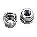 Stainless Steel for Bike Wheel Axle Nuts Set (2-Pack) for Track Bikes and Fixed Gear – M9/M10 Thread, Anti-Skid Design, Front & Rear Hub Compatible(M9)