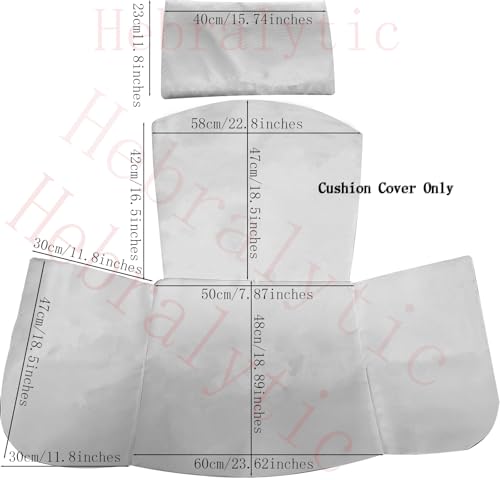 No Filled Hanging Egg Chair Cushion Cover - Waterproof Outdoor Single Seat Swing Egg Chair Cushion Cover with Zipper (Only Cover) (white)