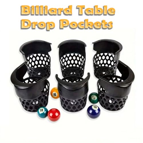 image for SUPERDIAMOND 6 Pack Pool Table Pockets, Heavy Duty Billiard Set Billia