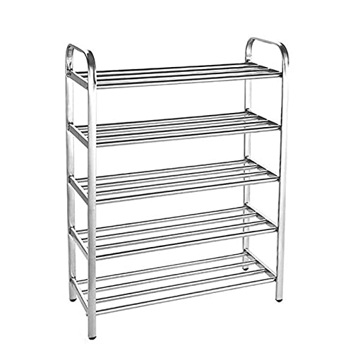 Niunion Zapatero de Acero Inoxidable, Organizador de Zapatero, Zapatero de Acero Inoxidable, Organizador de Zapatos de Metal para el hogar(5 Layers) Cover