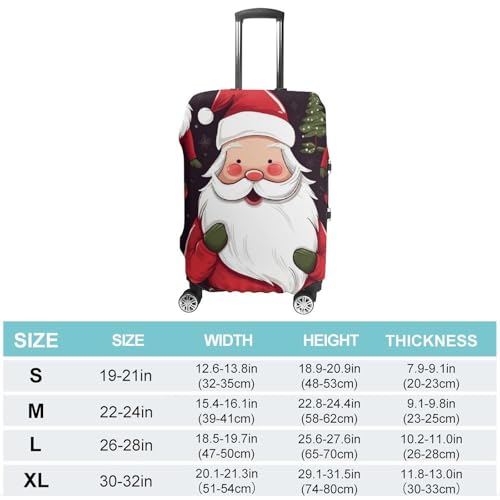Christmas Santa Claus Luggage Cover Elastic Suitcase Protector Case Anti-Scratch Washable Baggage Covers Protector For Traveling, Aircraft Consignment M2