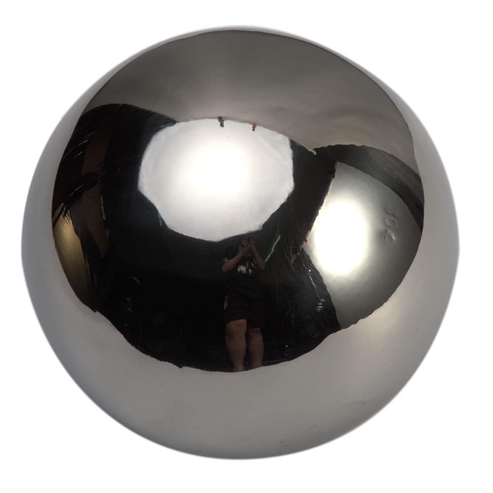 Pusta kula ze stali nierdzewnej, kula lustrzana pusta kula dom ogród ozdoba dekoracja, patrzące kulki kule pływające kulki do stawu (srebro, 300 mm)