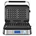 Produktbild GUTFELS Waffeleisen WAFFLE 5010|Beschichtete Backplatten|1600 Watt| Timer|Display|Überlaufschutz|5 verschiedene Programme|rutschfeste Standfüße|Kabelaufwicklung|Überhitzungsschutz, Schwarz-inox