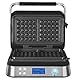 GUTFELS Waffeleisen WAFFLE 5010|Beschichtete Backplatten|1600 Watt| Timer|Display|Überlaufschutz|5 verschiedene Programme|rutschfeste Standfüße|Kabelaufwicklung|Überhitzungsschutz, Schwarz-inox