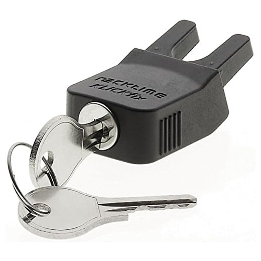 KlickFix 0209RS Unisex-Adult Steckschloss für Racktime Zubehör, schwarz, Einheitsgröße