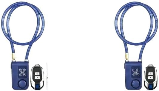 Bike Locks Heavy Duty/Bicycle Chain/Cycling Lock,Codes for Bike Cycle, Moto, Door, Gate Fence(1 Blue 2pcs)