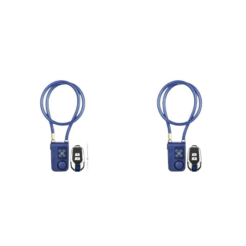 1/2/3PCS Allarme Blocco Bici Bluetooth-Compatibile Ciclismo Bicicletta Lucchetto Impermeabile Antipolvere Password a 4 cifre Allarme Armadietto (Color : 1 Blue 2pcs)