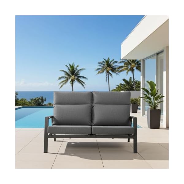 Patioco Loungebank Ohio 2-Sitzer Anthrazit