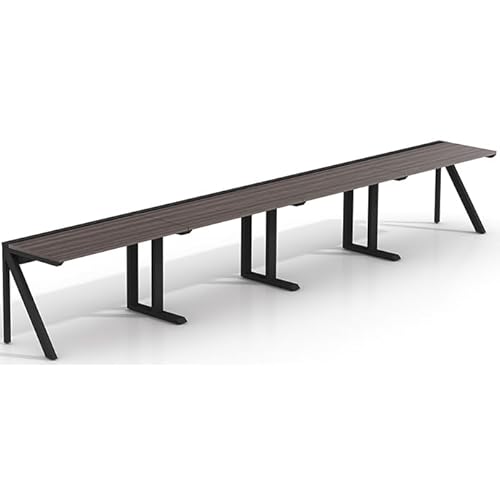 �t���[�A�h���X�f�X�N LASH�f�X�N 4�A 4�l�p �n�[�t �Ǖt�� ��4800mm×���s600mm×����720mm (�_�[�N�A�b�V��/�u���b�N, �S�A/��4800mm)