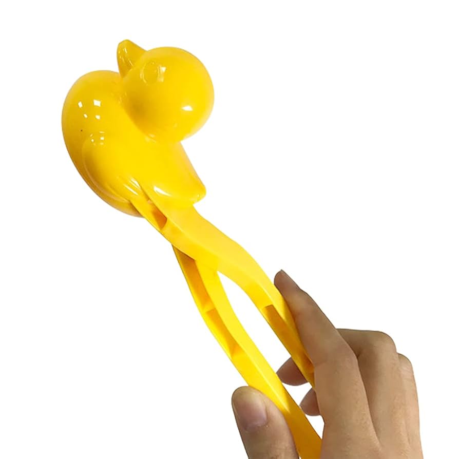 未使用　砂遊び　雪玉 製造機 スノーボールメーカー アヒル　3本セット Amazon | 雪玉製造機 雪玉メーカー あひる型 特大 サイズ 雪玉