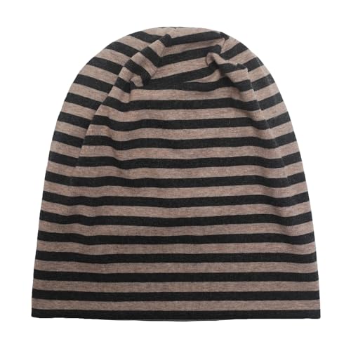 Image of ZLYC Cotton Thin Slouchy Beanie Hat for Men Women Fashion Soft Stretch Knit Skull Cap