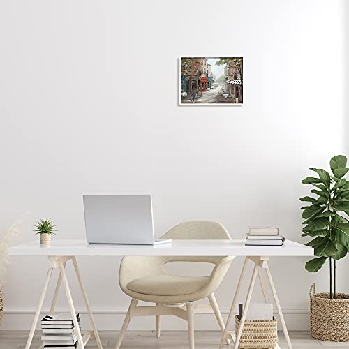 Image of 'Classic European Urban Street Vintage Bistro'| Framed Giclee Art | Stupell Industries | White, 14 x 11 Inches, Easy to Hang and Sturdy, Made in USA, by Ruane Manning