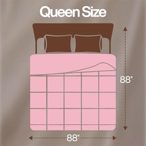 Image of Utopia Bedding Queen Comforter Duvet Insert, Quilted Pink Comforter with Corner Tabs, Box Stitched Down Alternative Comforters Queen Size 88 x 88 inches