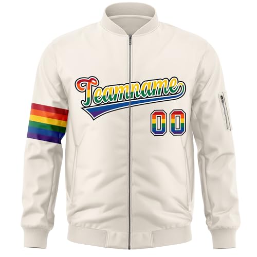 KXK Custom Bomber Jacket Lightweight Casual Full Zip Windbreaker Personalized Stitched Name Number For Men Women Youth