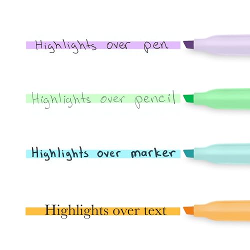 Image of Sharpie Pocket Highlighters, Mild Pastel Colors, Assorted, Chisel Tip, 12 Count - School, Home, and Office Use, Teacher Supplies (Pack of 12)